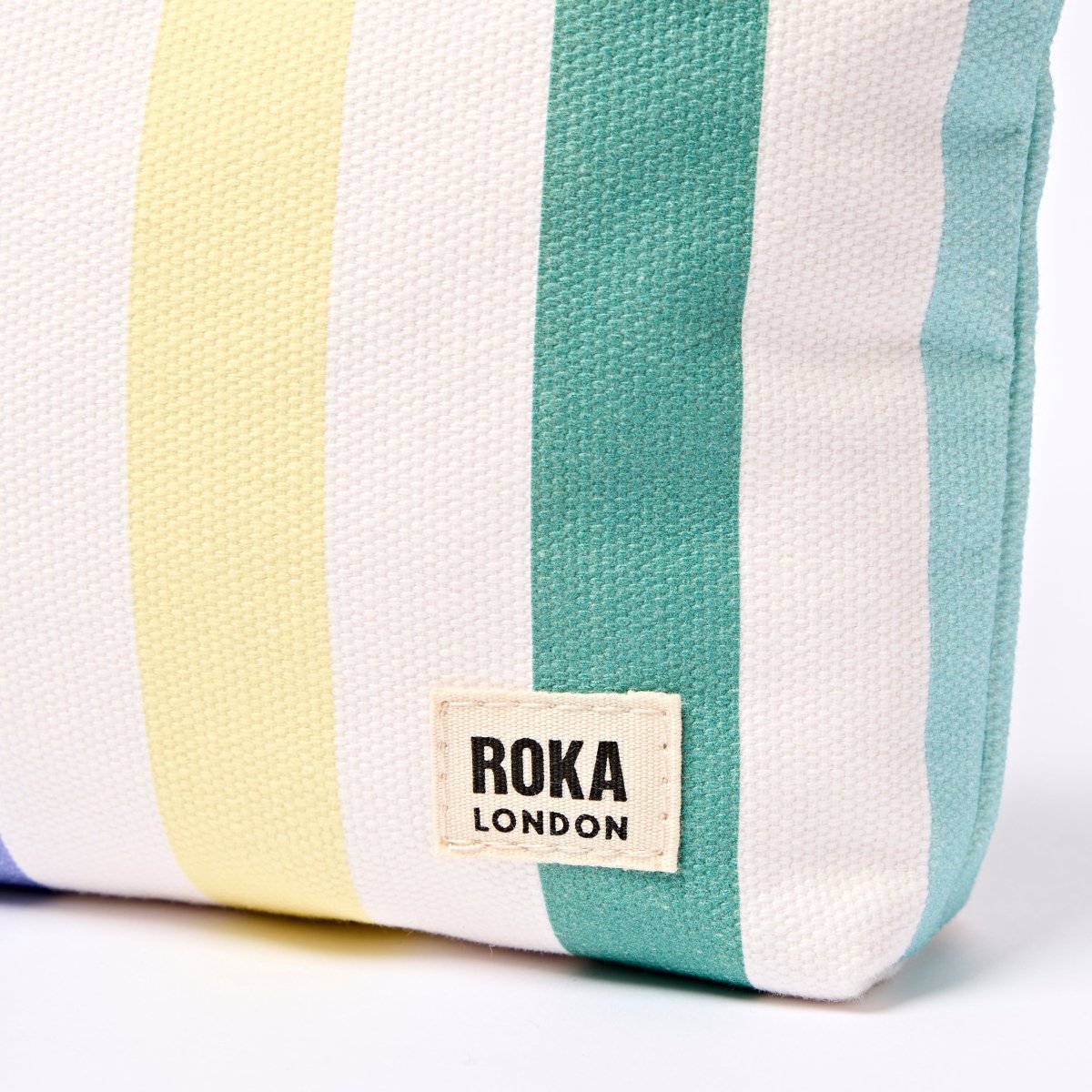 Maida Vale Pouch in Pastel Multi Stripe - RUTHERFORD & Co