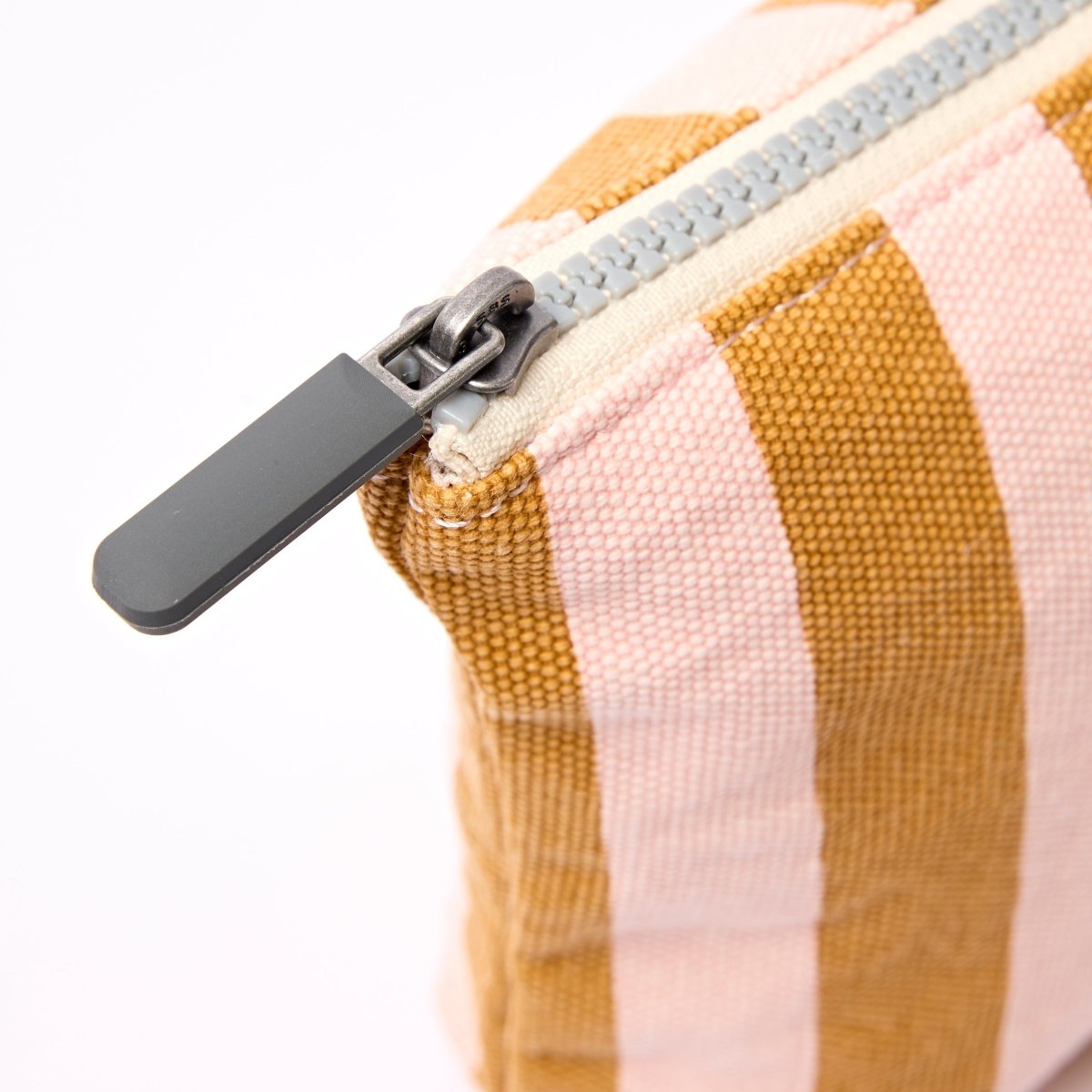 Maida Vale Pouch in Rose Gold Stripe - RUTHERFORD & Co