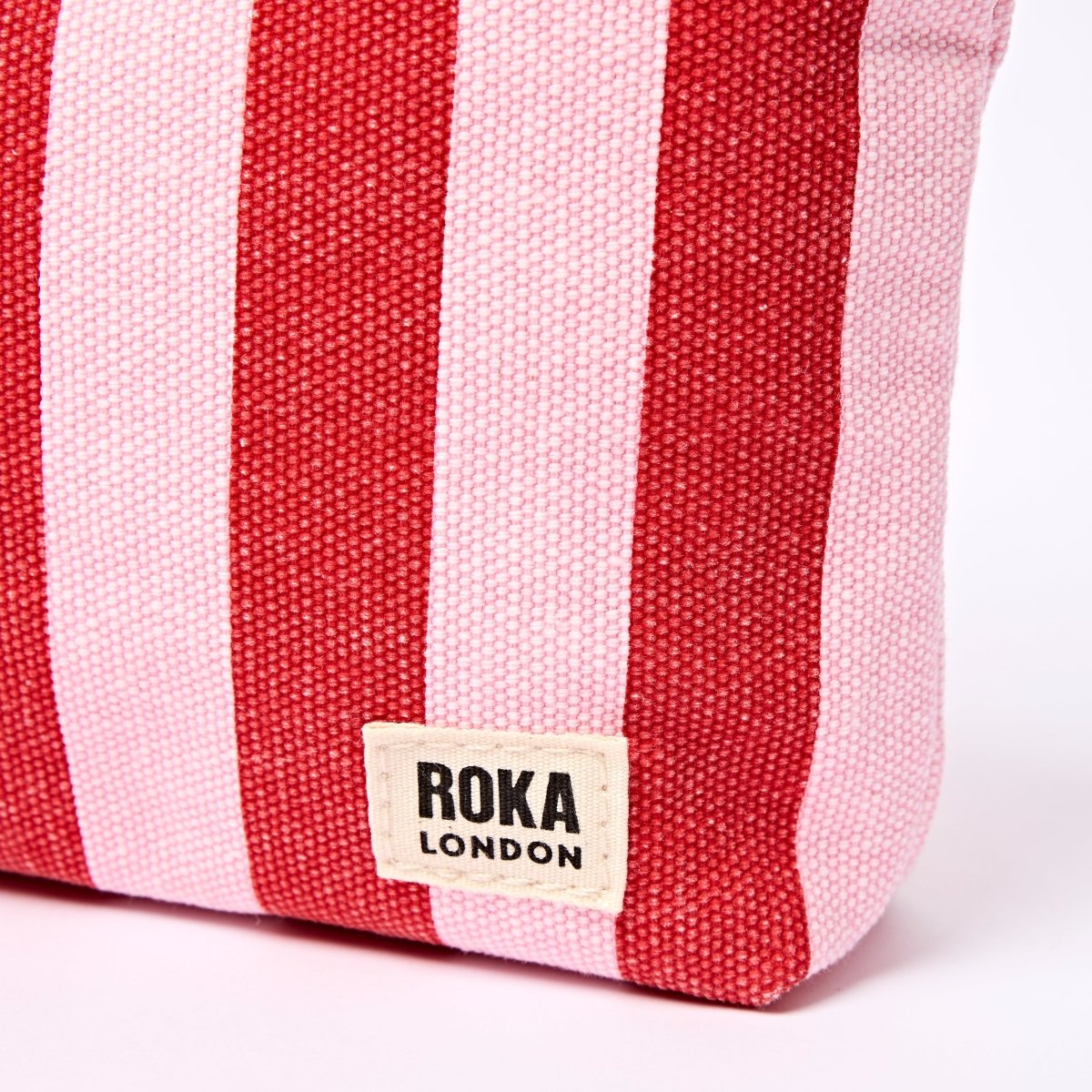 Maida Vale Pouch in Strawberry Stripe - RUTHERFORD & Co