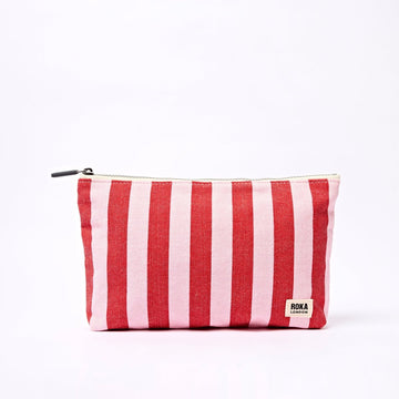 Maida Vale Pouch in Strawberry Stripe - RUTHERFORD & Co