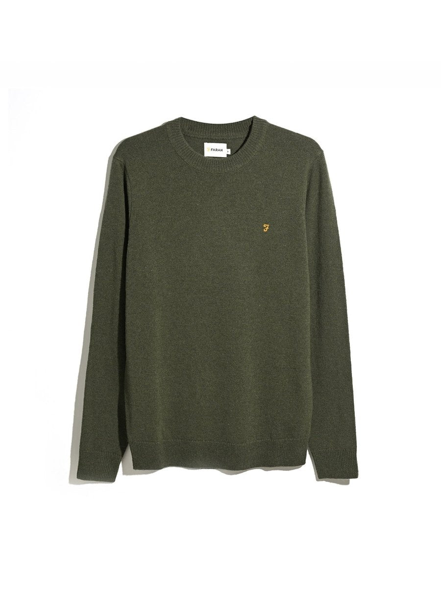 Maidstone Lambswool Sweater In Rosemary - RUTHERFORD & Co