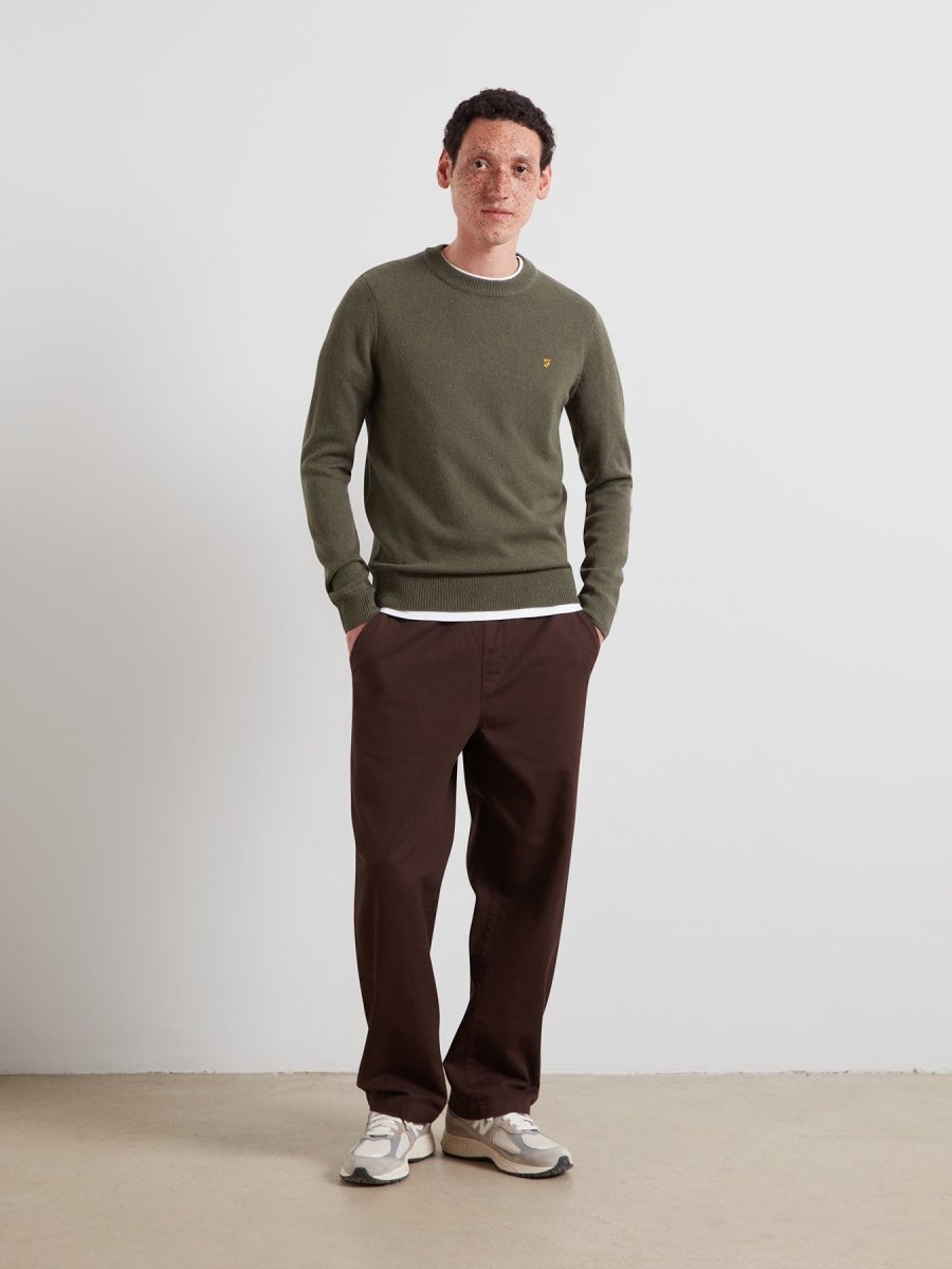 Maidstone Lambswool Sweater In Rosemary - RUTHERFORD & Co