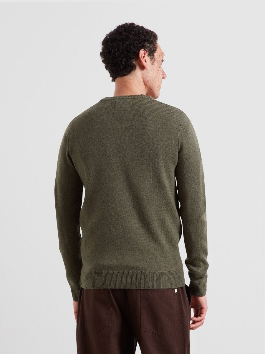 Maidstone Lambswool Sweater In Rosemary - RUTHERFORD & Co