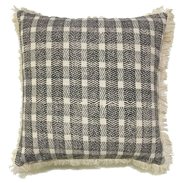 Malini Kuldeep Slate Cushion - RUTHERFORD & Co