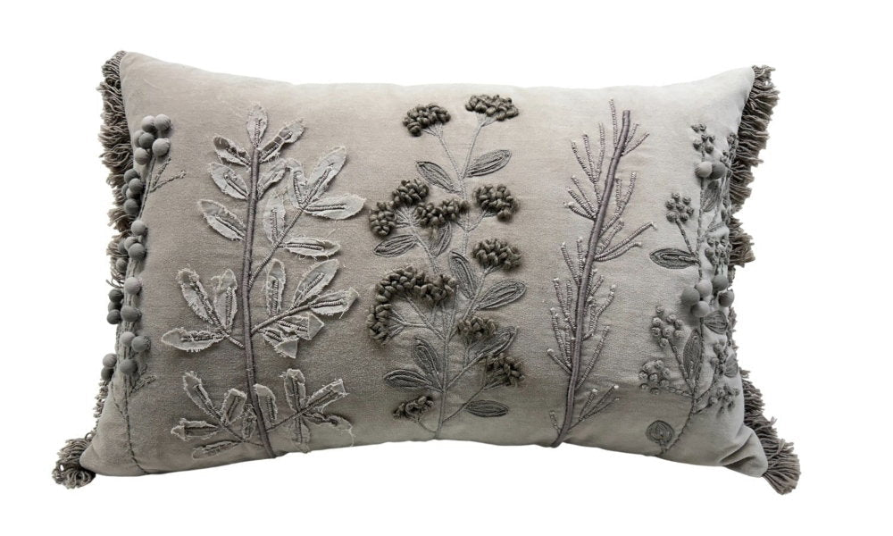 Malini Rectangular Kew Taupe Cushion - RUTHERFORD & Co