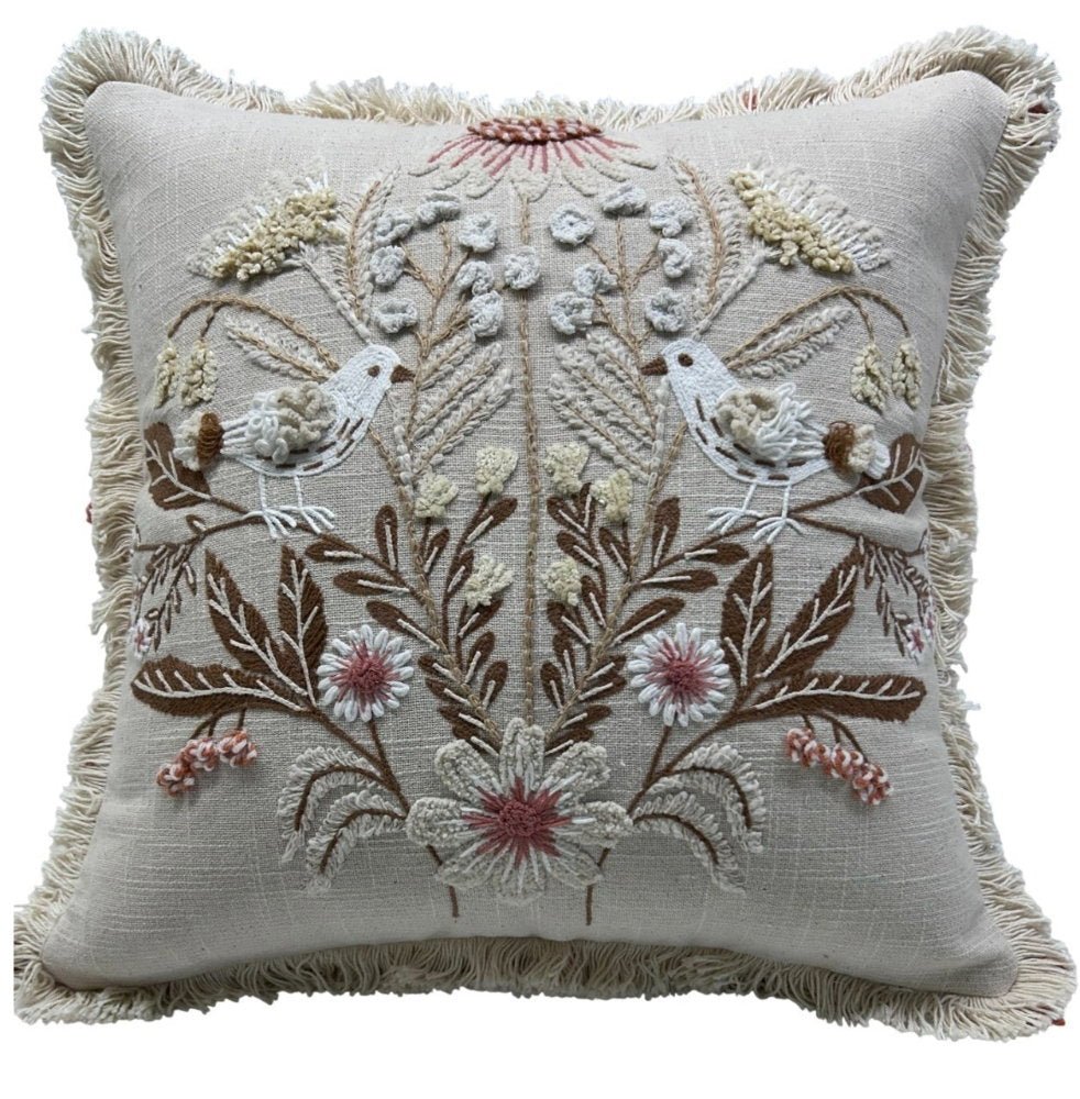 Malini Small Bloombird Cushion - RUTHERFORD & Co
