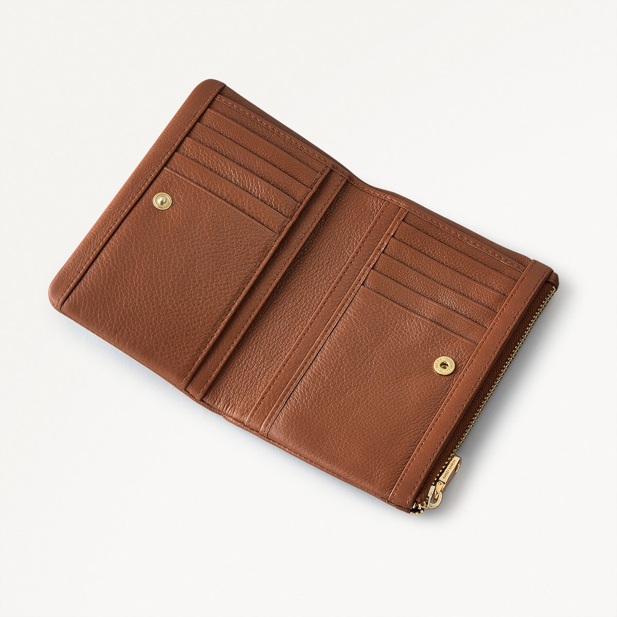 MALLOW STREET - SADDLE - MEDIUM BIFOLD PURSE - RUTHERFORD & Co