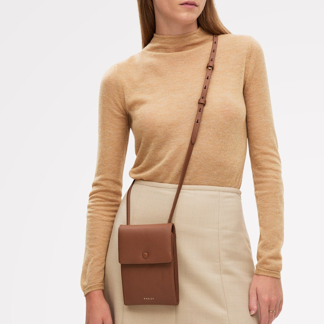 MALLOW STREET/SADDLE/MEDIUM PHONE CROSSBODY - RUTHERFORD & Co