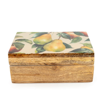 Mango Wood Trinket Box - Apples & Pears - RUTHERFORD & Co