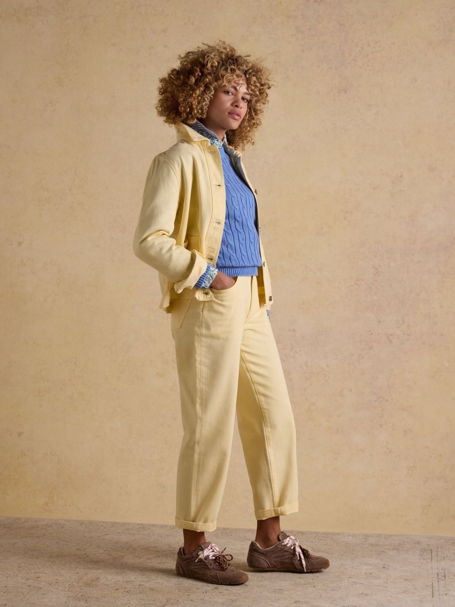 Marlow Light Yellow Denim Jacket - RUTHERFORD & Co