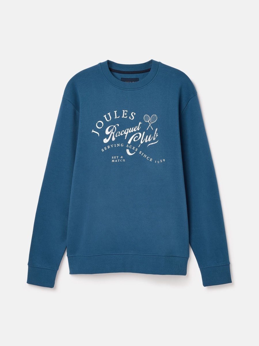 Mason Navy Graphic Crew Neck Jumper - RUTHERFORD & Co