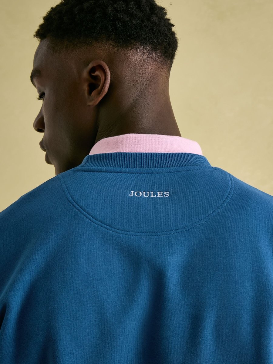 Mason Navy Graphic Crew Neck Jumper - RUTHERFORD & Co