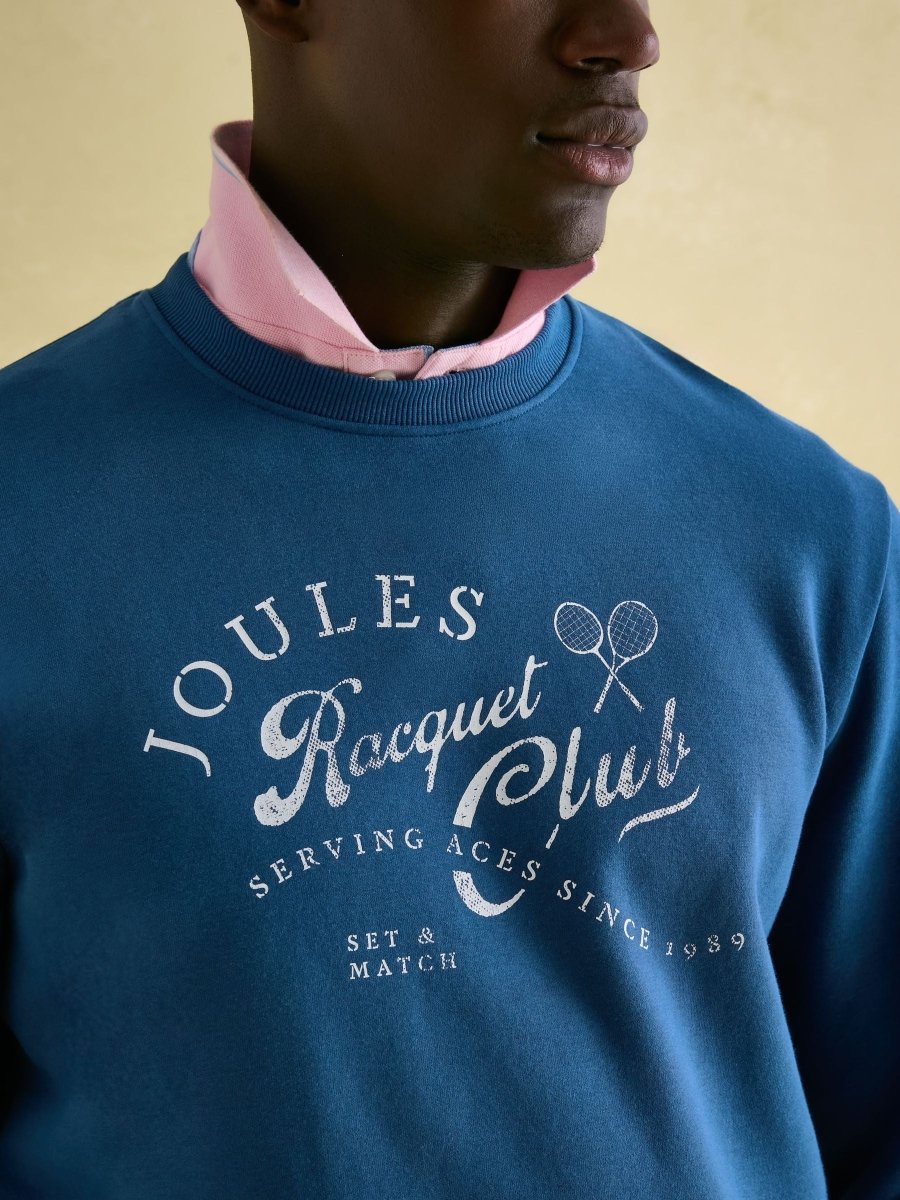 Mason Navy Graphic Crew Neck Jumper - RUTHERFORD & Co