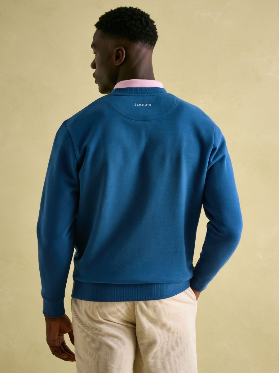 Mason Navy Graphic Crew Neck Jumper - RUTHERFORD & Co