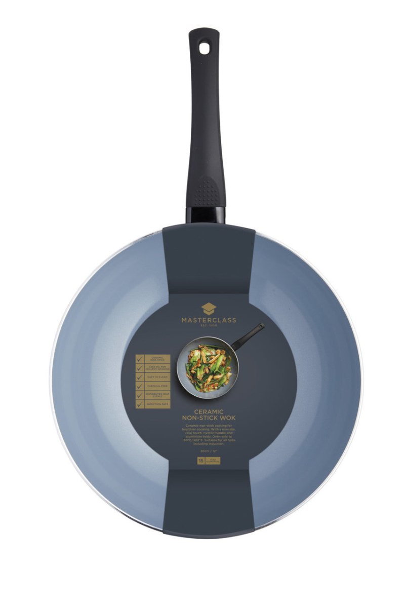 MasterClass Ceramic Coated Wok - RUTHERFORD & Co