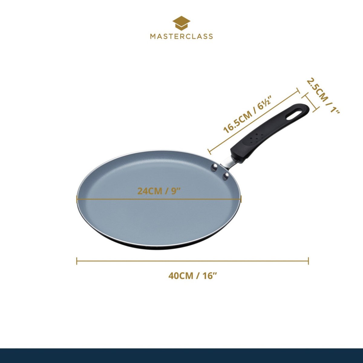 MasterClass Ceramic Crepe Pan - RUTHERFORD & Co