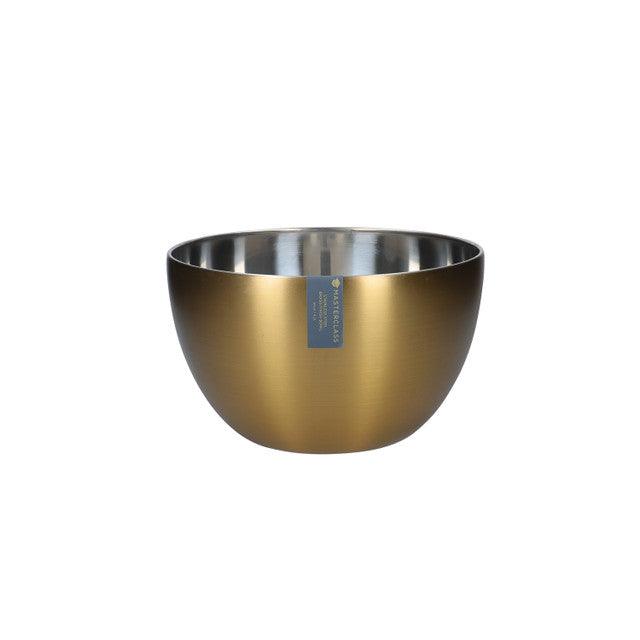 MasterClass Stainless Steel Brass Finish 24cm Mixing Bowl - RUTHERFORD & Co
