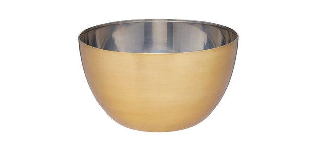 MasterClass Stainless Steel Brass Finish 24cm Mixing Bowl - RUTHERFORD & Co