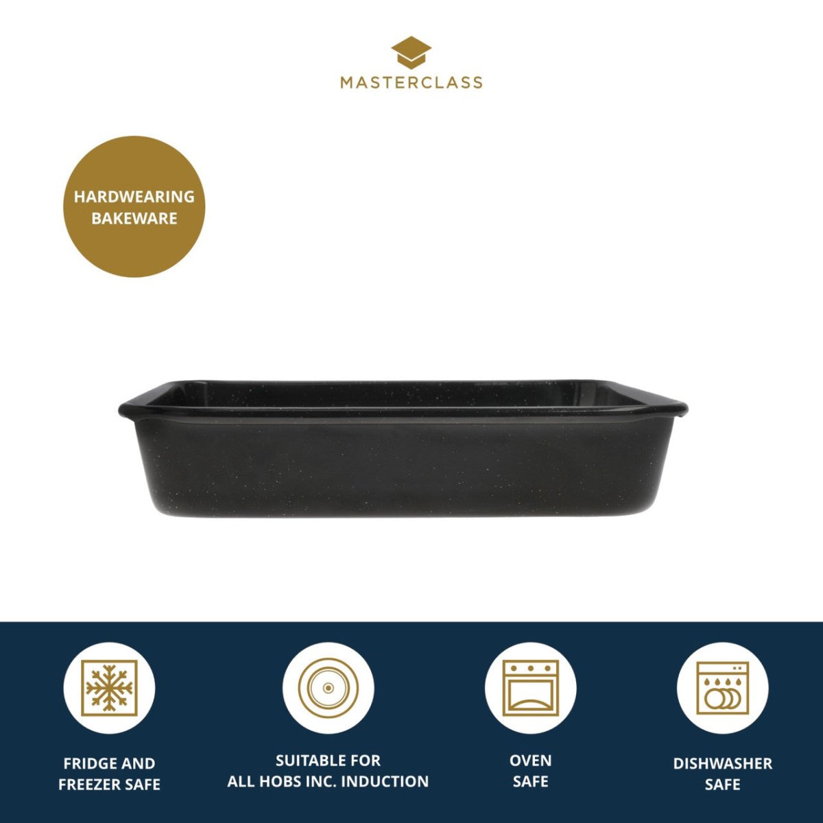 MasterClass Vitreous Enamel Square Pan - RUTHERFORD & Co