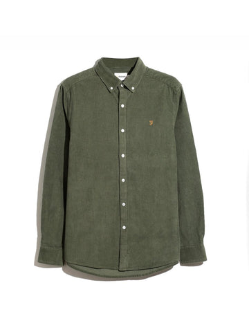 Maverick Regular Fit Cord Shirt In Rosemary - RUTHERFORD & Co
