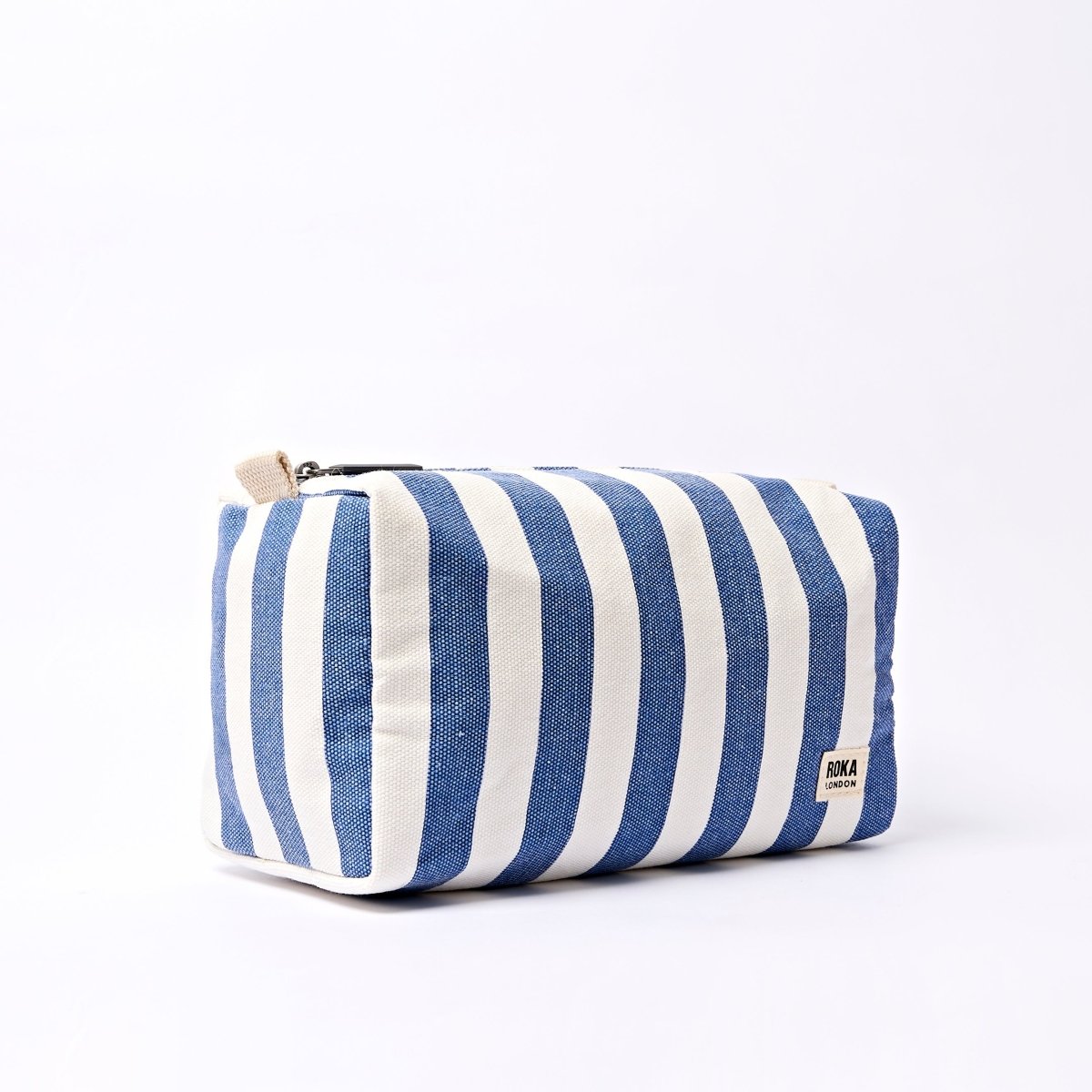 Mayfair Wash Bag in Denim Stripe - RUTHERFORD & Co