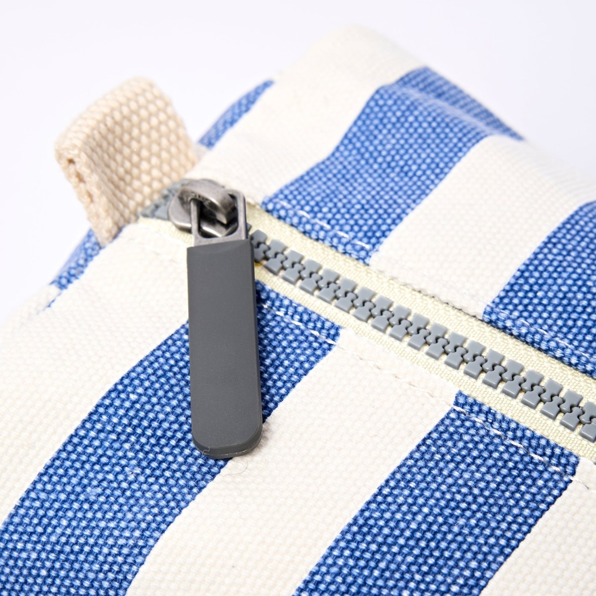 Mayfair Wash Bag in Denim Stripe - RUTHERFORD & Co