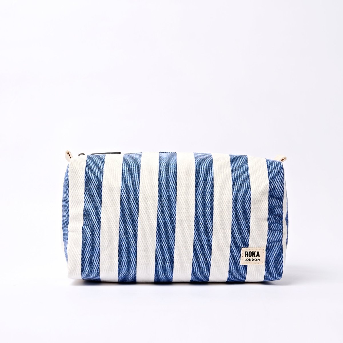 Mayfair Wash Bag in Denim Stripe - RUTHERFORD & Co