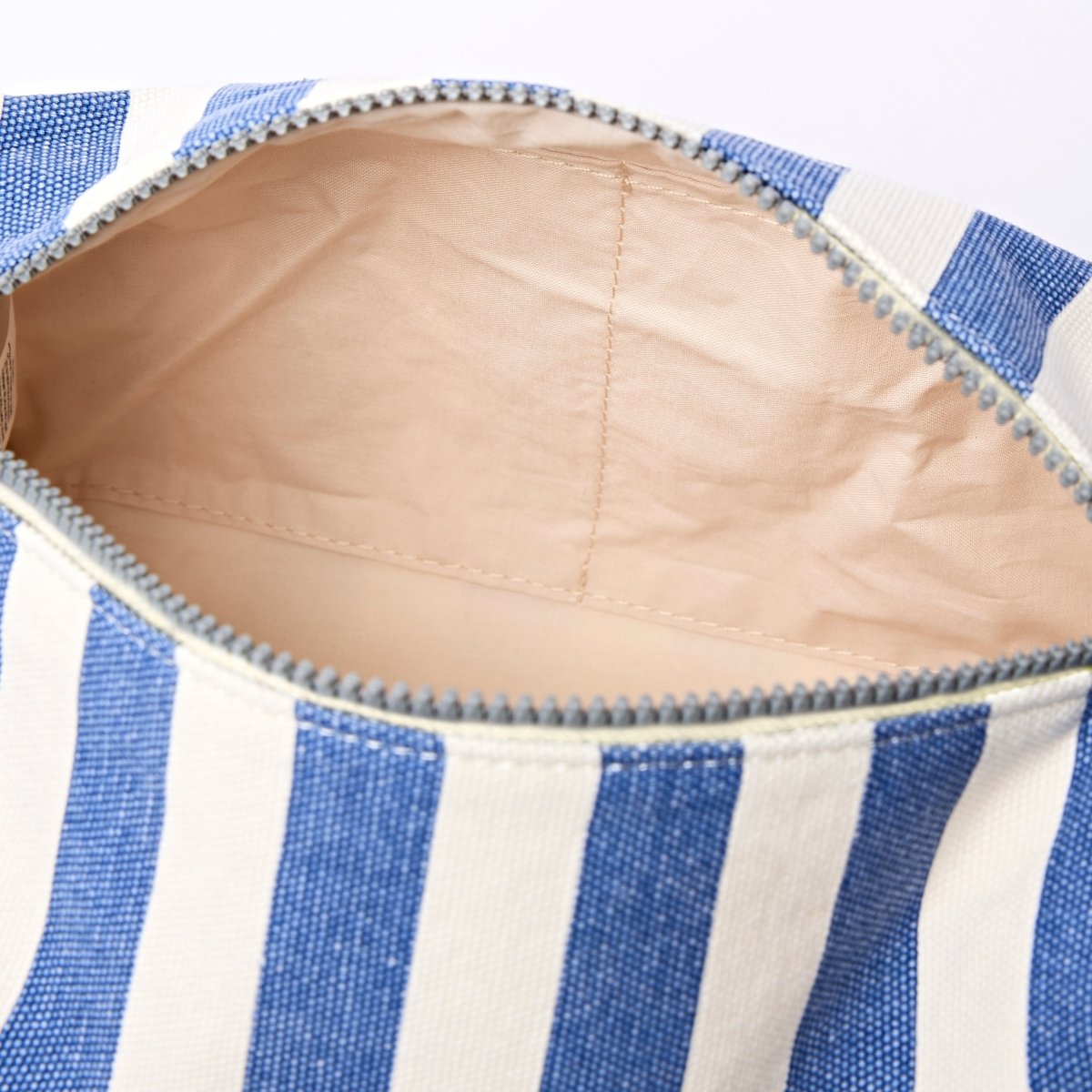 Mayfair Wash Bag in Denim Stripe - RUTHERFORD & Co