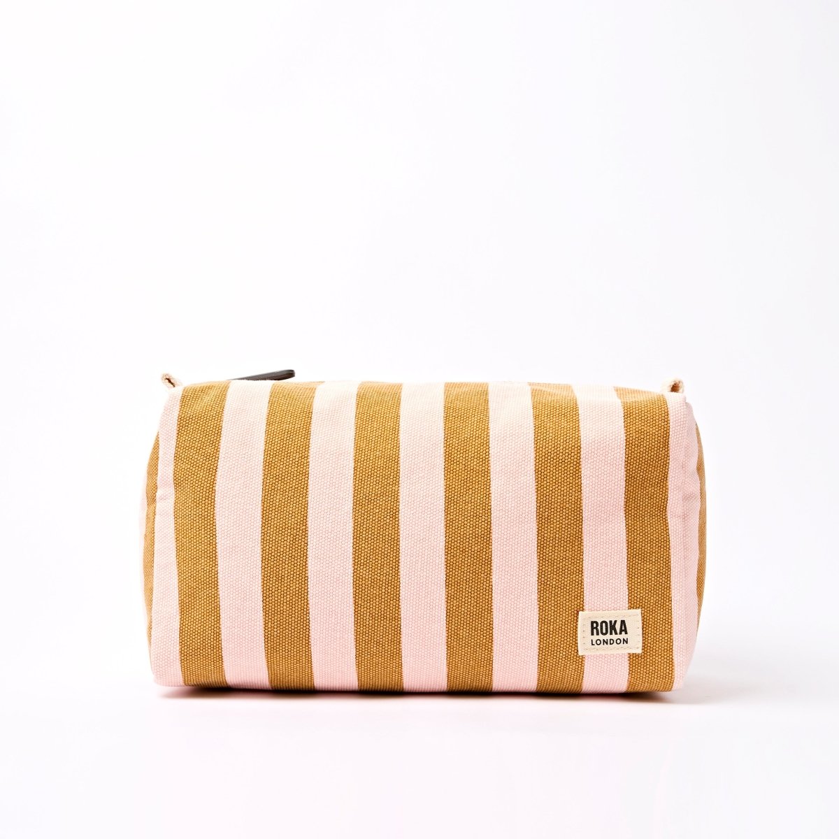 Mayfair Wash Bag in Rose Gold Stripe - RUTHERFORD & Co