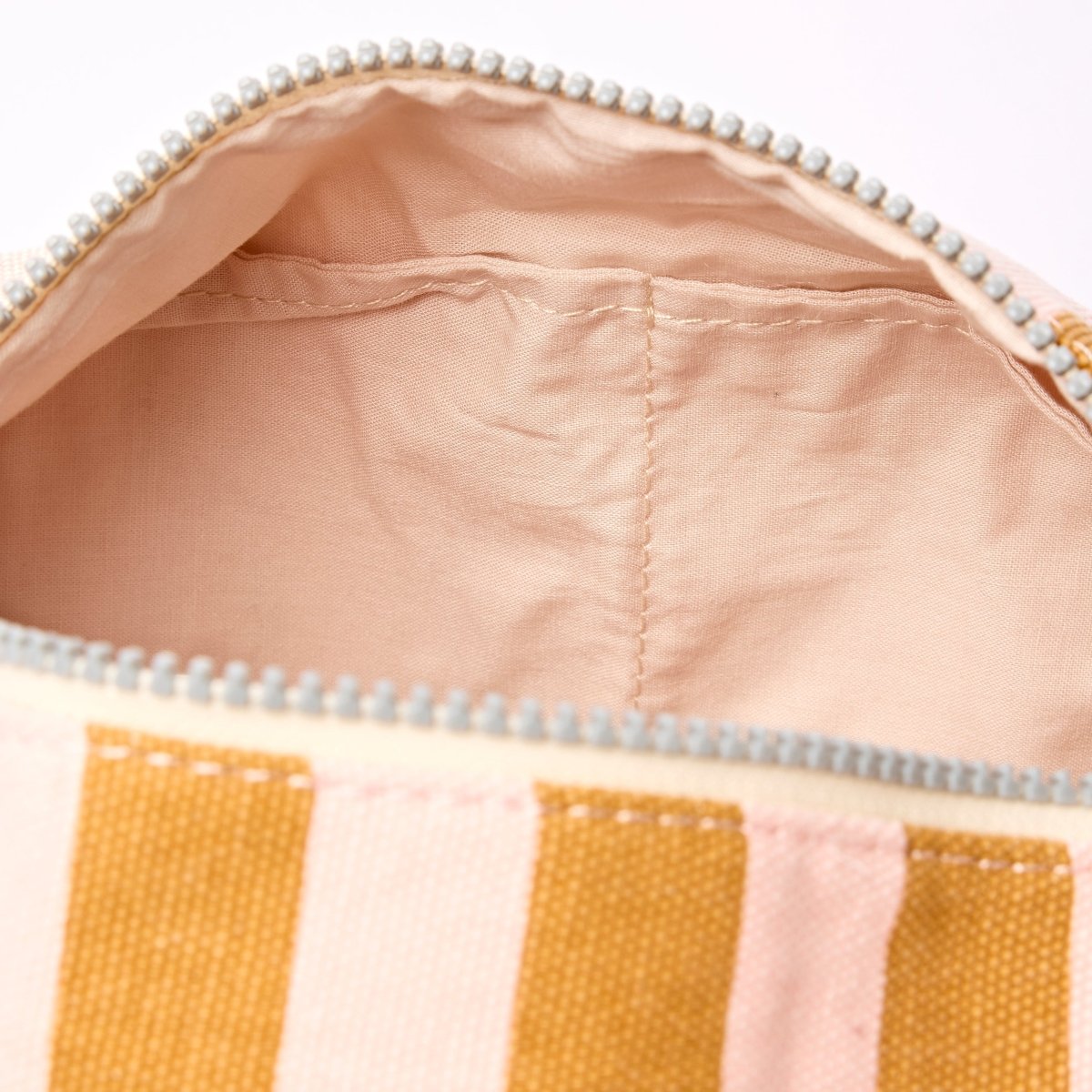 Mayfair Wash Bag in Rose Gold Stripe - RUTHERFORD & Co