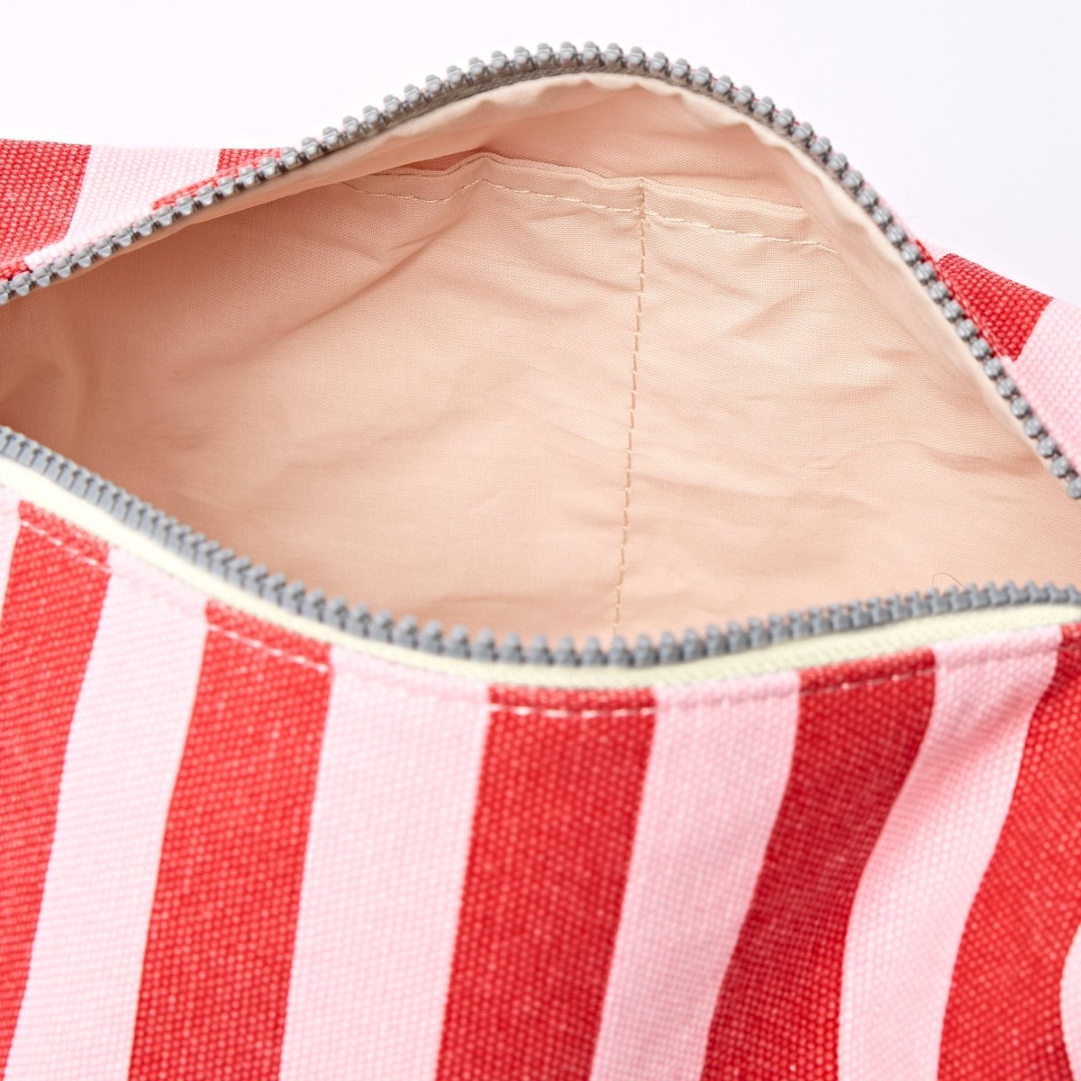 Mayfair Wash Bag in Strawberry Stripe - RUTHERFORD & Co