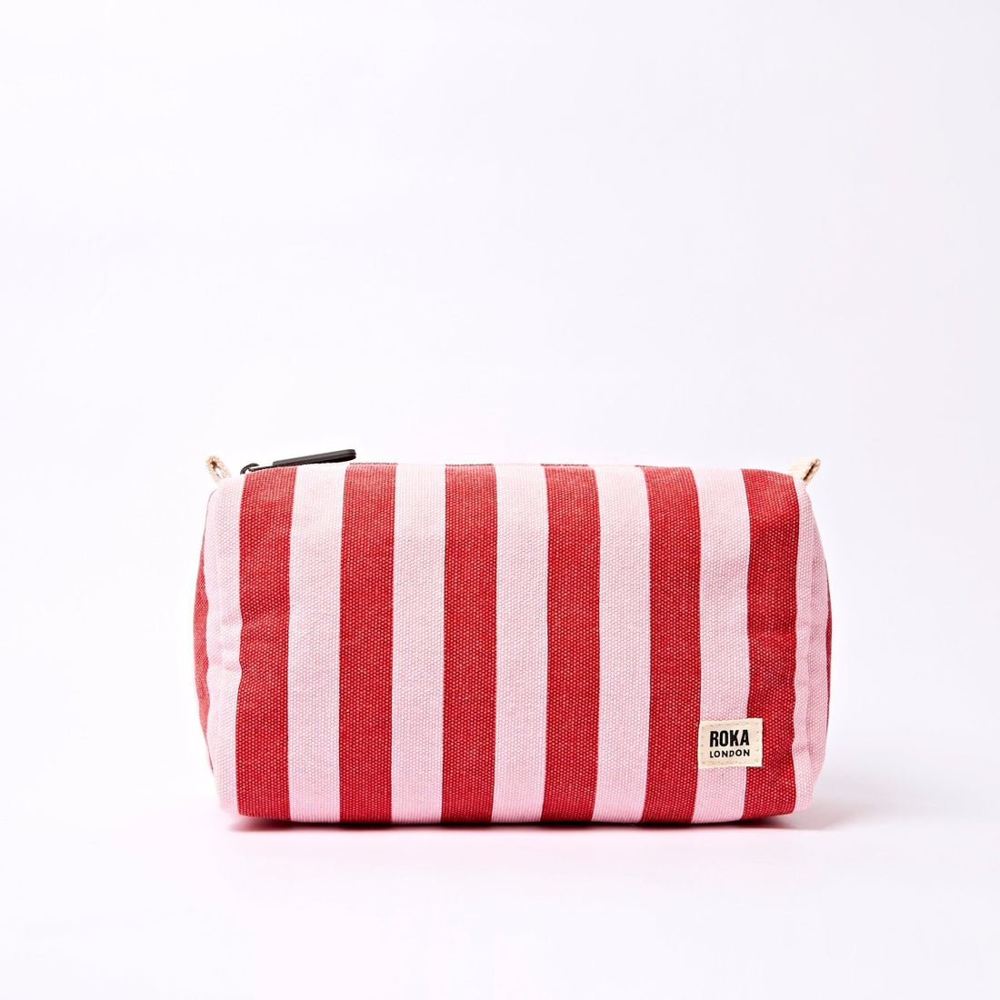 Mayfair Wash Bag in Strawberry Stripe - RUTHERFORD & Co