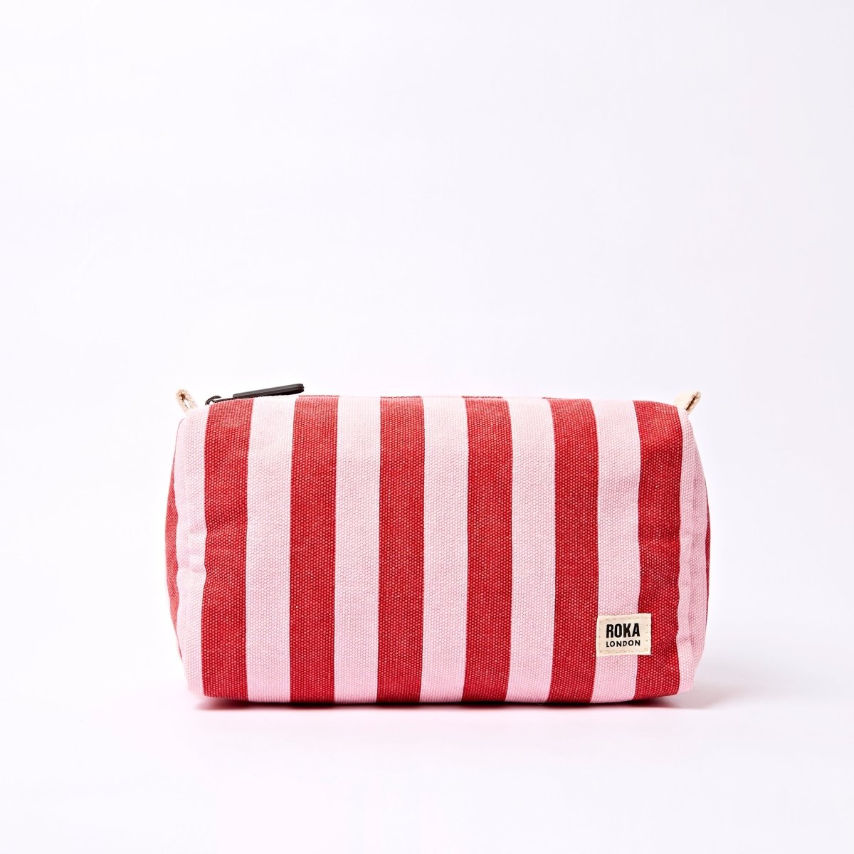 Mayfair Wash Bag in Strawberry Stripe - RUTHERFORD & Co