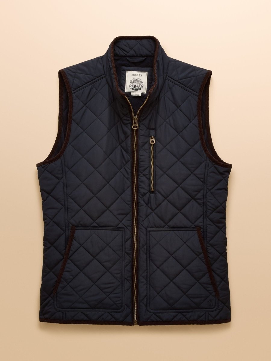 Maynard Navy Diamond Quilted Gilet - RUTHERFORD & Co