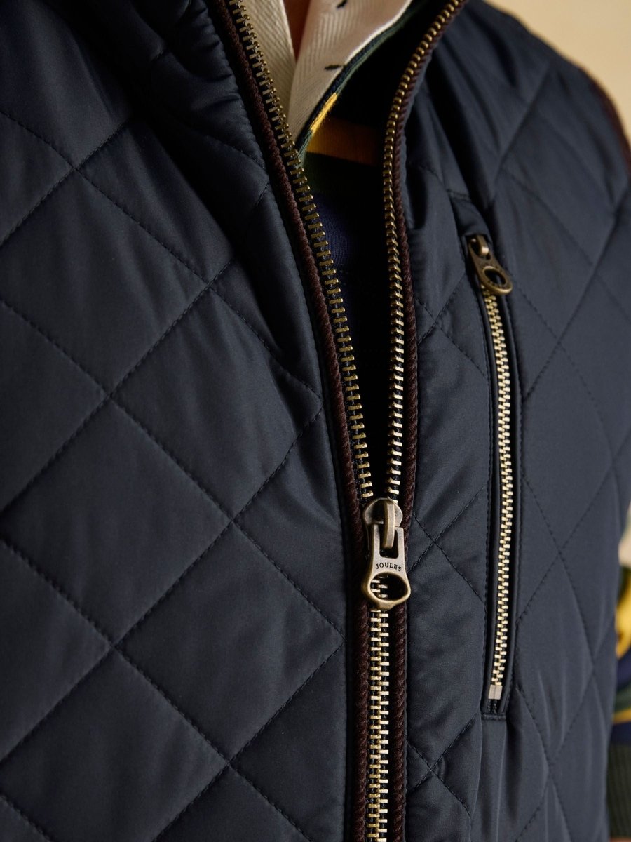 Maynard Navy Diamond Quilted Gilet - RUTHERFORD & Co