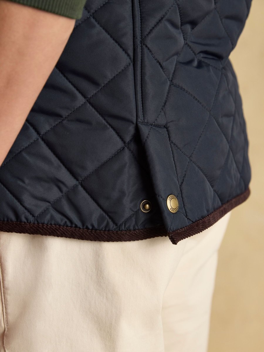 Maynard Navy Diamond Quilted Gilet - RUTHERFORD & Co