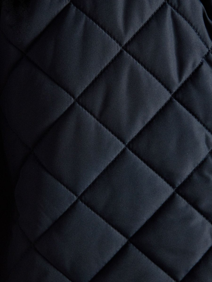 Maynard Navy Diamond Quilted Jacket - RUTHERFORD & Co
