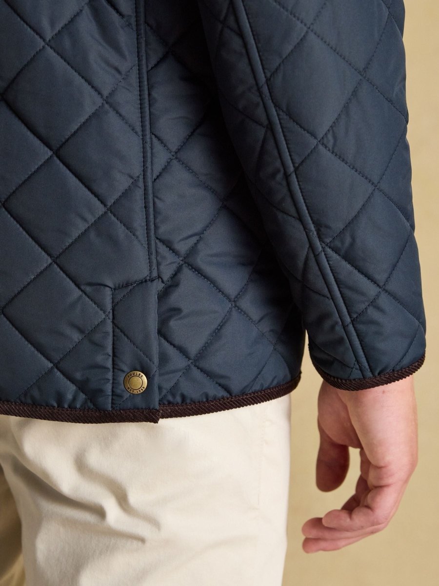 Maynard Navy Diamond Quilted Jacket - RUTHERFORD & Co