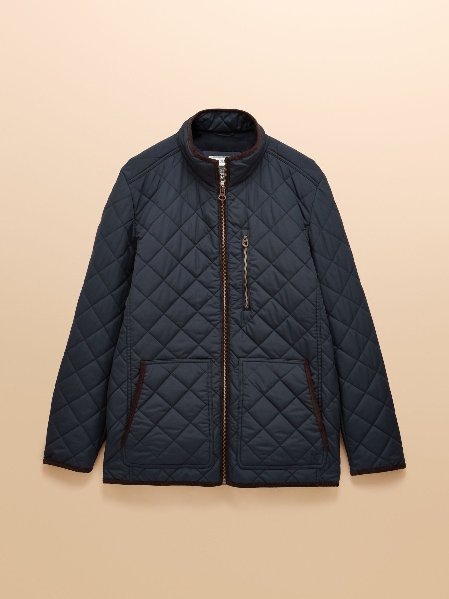 Maynard Navy Diamond Quilted Jacket - RUTHERFORD & Co