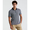 Jacquard Tipped 1/4 Zip Polo Shirt In Dark Sapphire