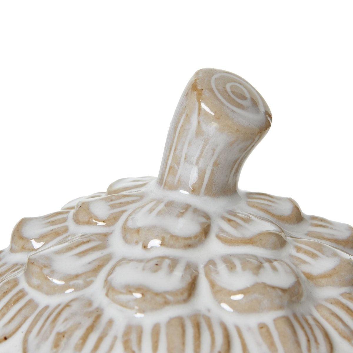 Medium Ceramic Pine Cone Trinket Dish With Lid - RUTHERFORD & Co