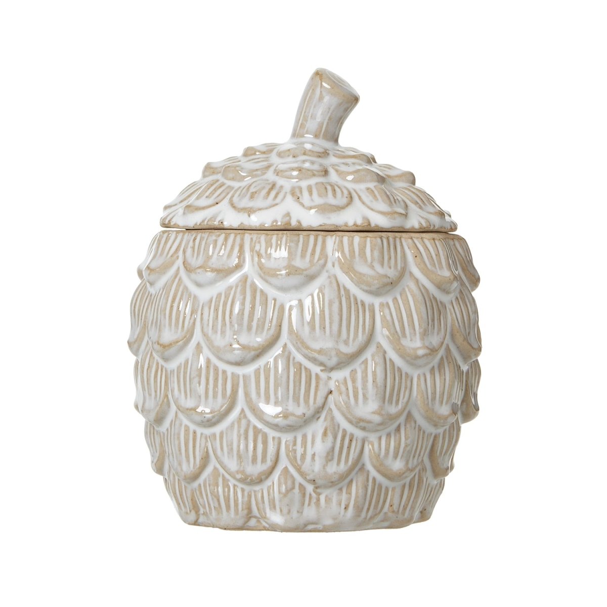 Medium Ceramic Pine Cone Trinket Dish With Lid - RUTHERFORD & Co
