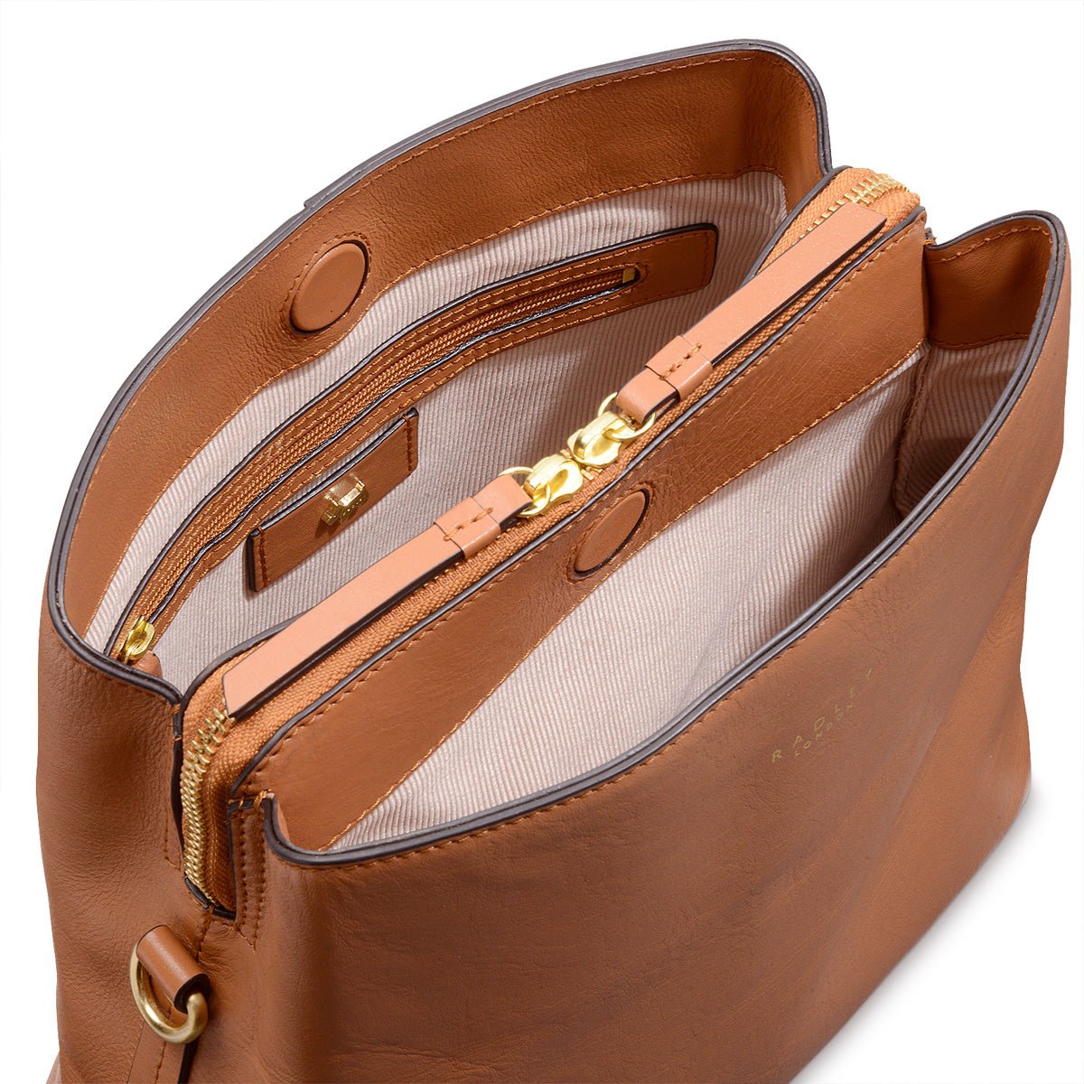 Medium Compartment Crossbody Dark Butter - RUTHERFORD & Co