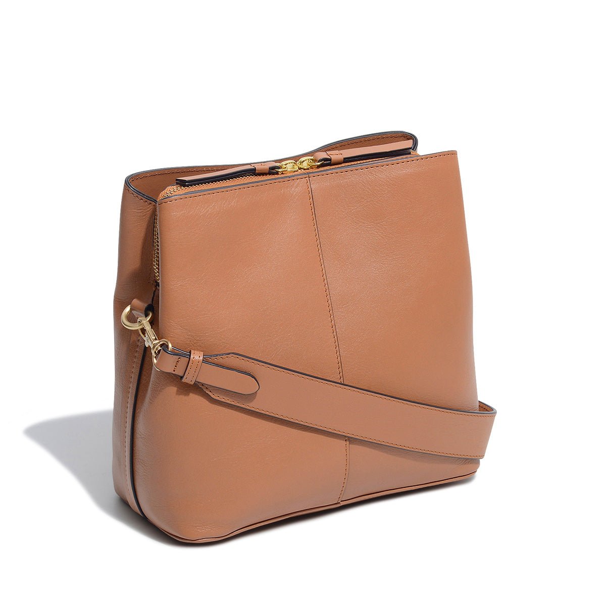 Medium Compartment Crossbody Dark Butter - RUTHERFORD & Co