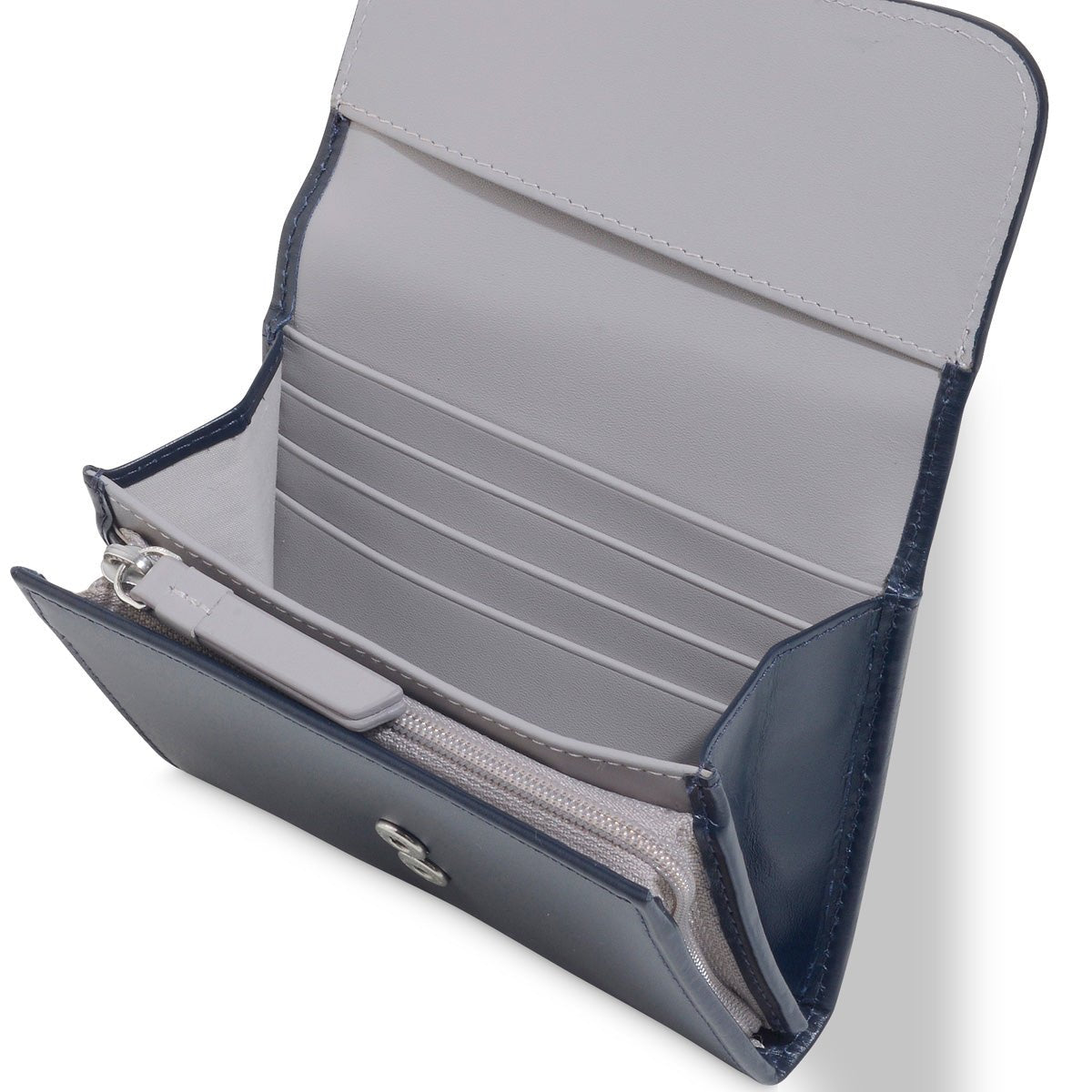 Medium Flapover Purse Dark Blue - RUTHERFORD & Co