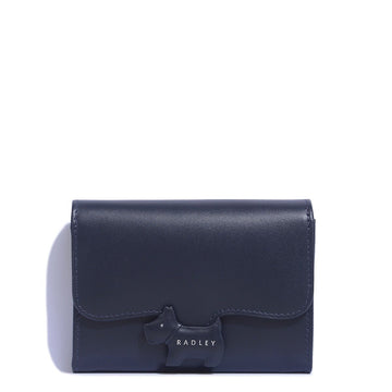 Medium Flapover Purse Dark Blue - RUTHERFORD & Co