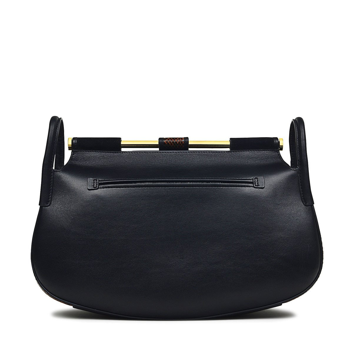 Medium Flapover Shoulder Black - RUTHERFORD & Co
