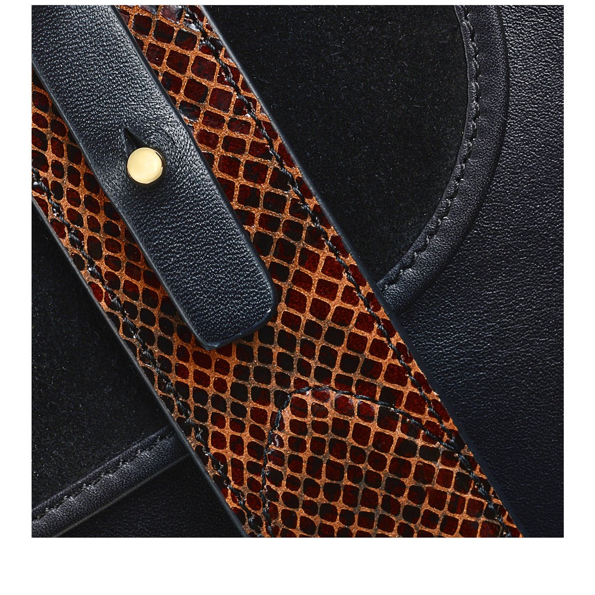 Medium Flapover Shoulder Black - RUTHERFORD & Co