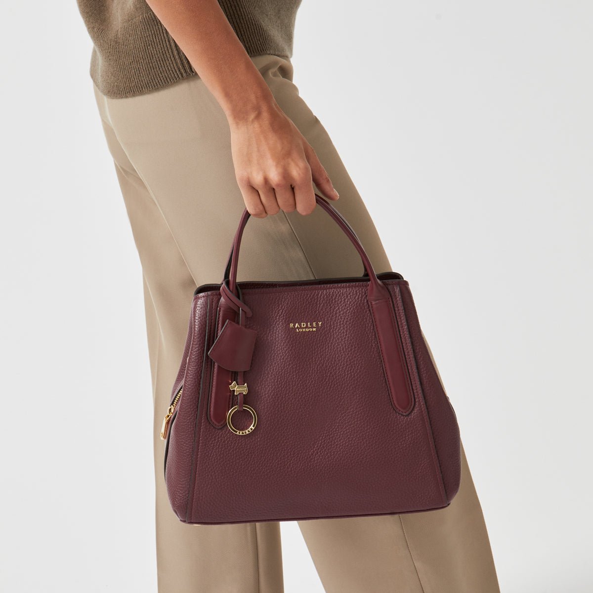 Medium Multiway Grab Dark Cherry - RUTHERFORD & Co