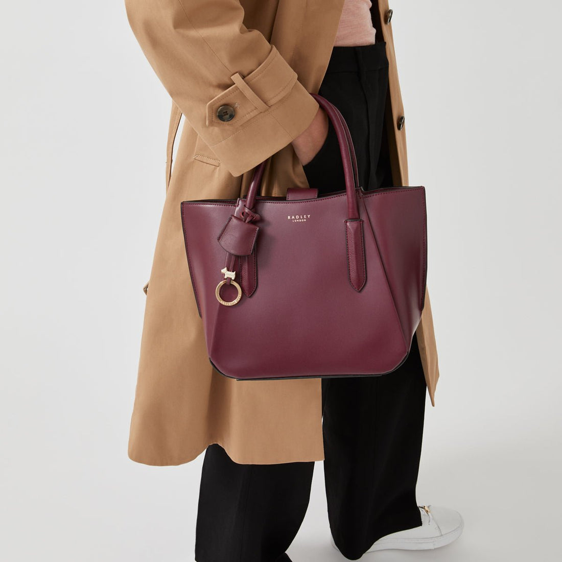 Medium Open Top Grab Dark Cherry - RUTHERFORD & Co